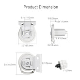 Skyline SL10 Clutch Roll Ease SL10 Roller Shade Clutch Repair Kit for 1-1/8 Inch(28mm) Tube-White